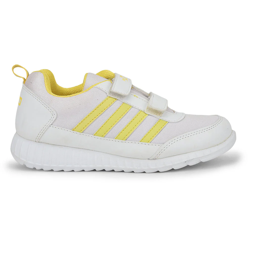 Force 10 Yellow Non Lacing Uniform School Shoes For Kids 9906-90SV By Liberty - Image 2