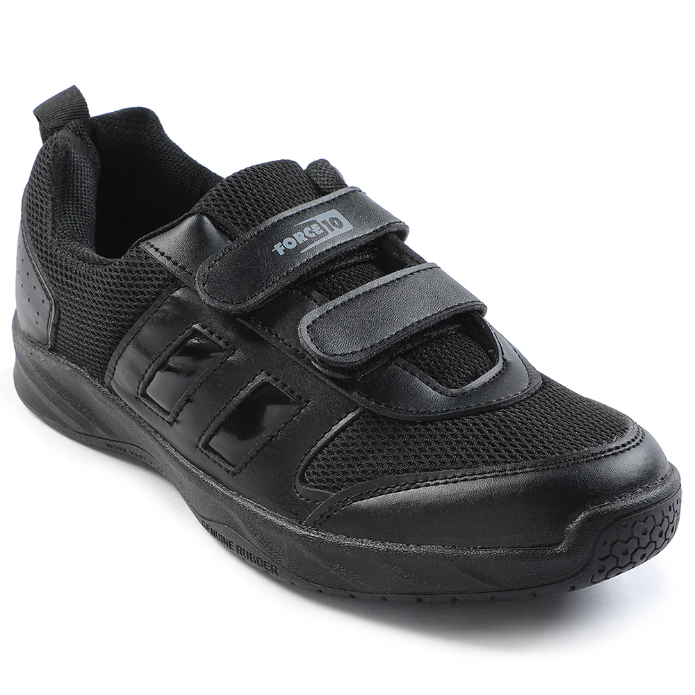 Force Black Non Lacing Uniform School Shoes For Kids SKOLGAME-V By Liberty