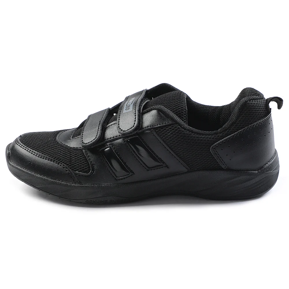 Force Black Non Lacing Uniform School Shoes For Kids SKOLGAME-V By Liberty - Image 3