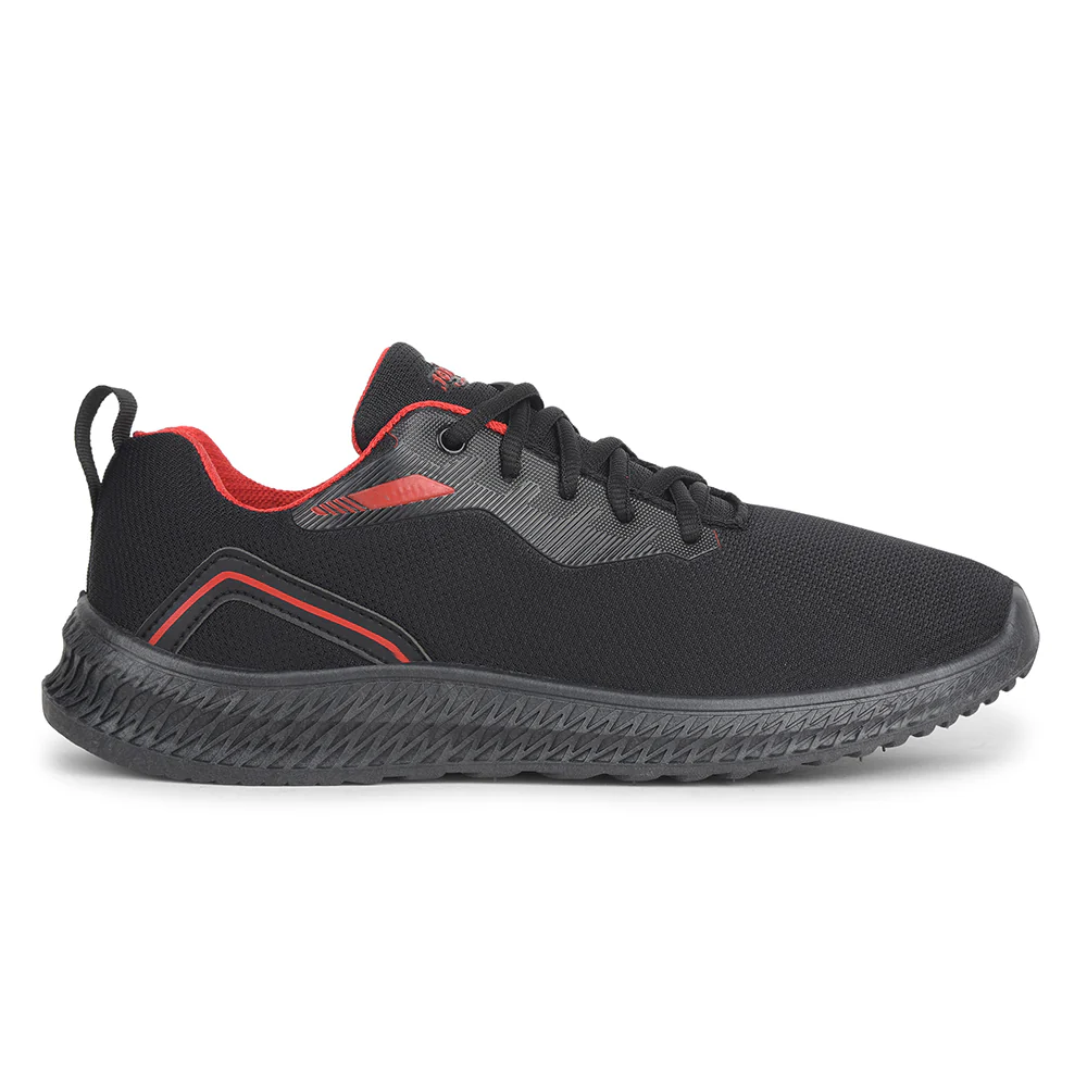 Force10 Black Sports Walking Shoes For Men OSLO-M1E By Liberty - Image 2