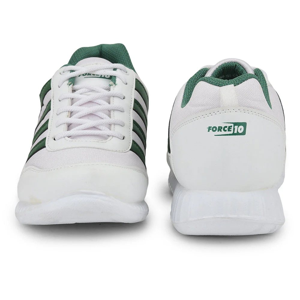 Force10 Green Lacing Uniform School Shoes For Kids 9906-90SL By Liberty - Image 4