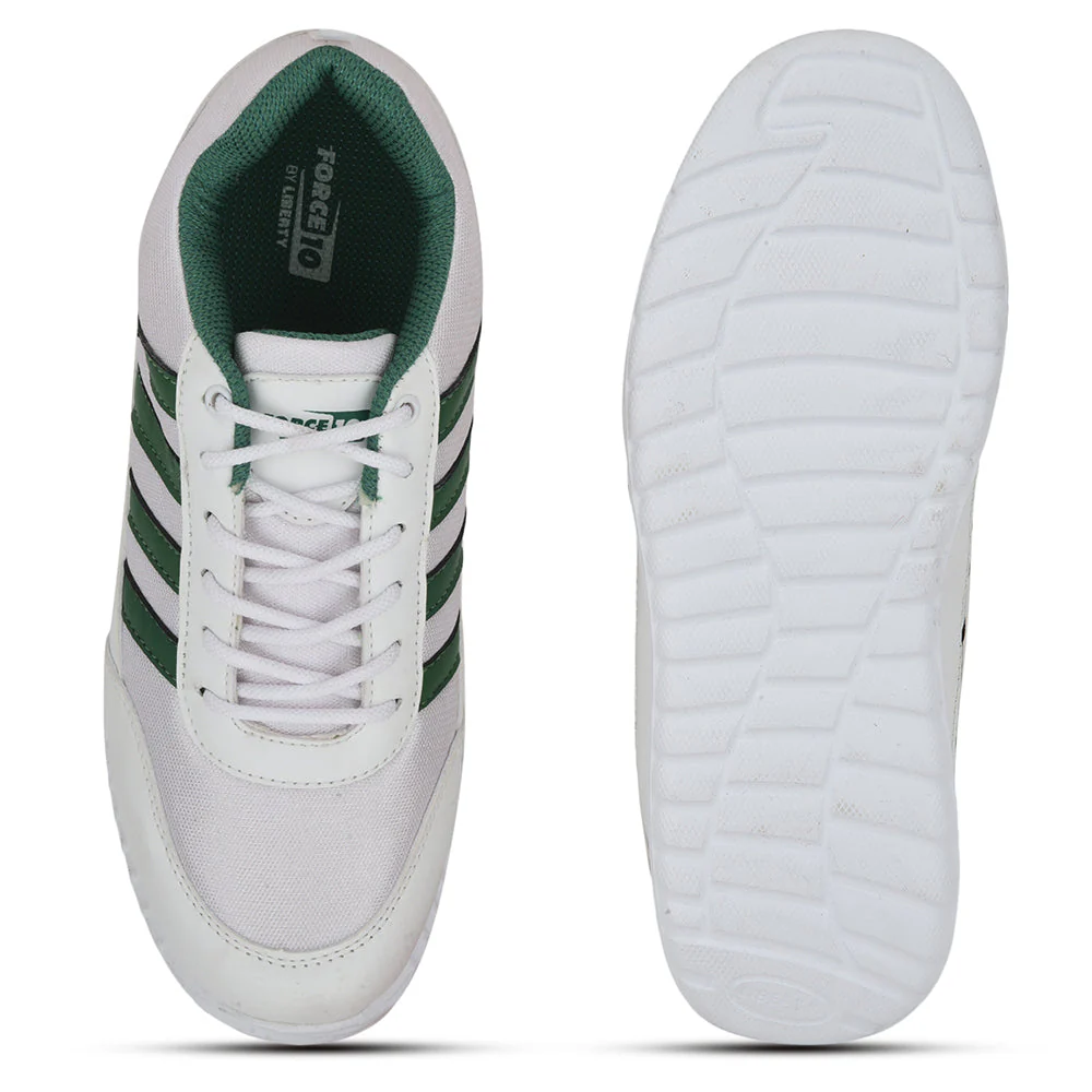 Force10 Green Lacing Uniform School Shoes For Kids 9906-90SL By Liberty - Image 5