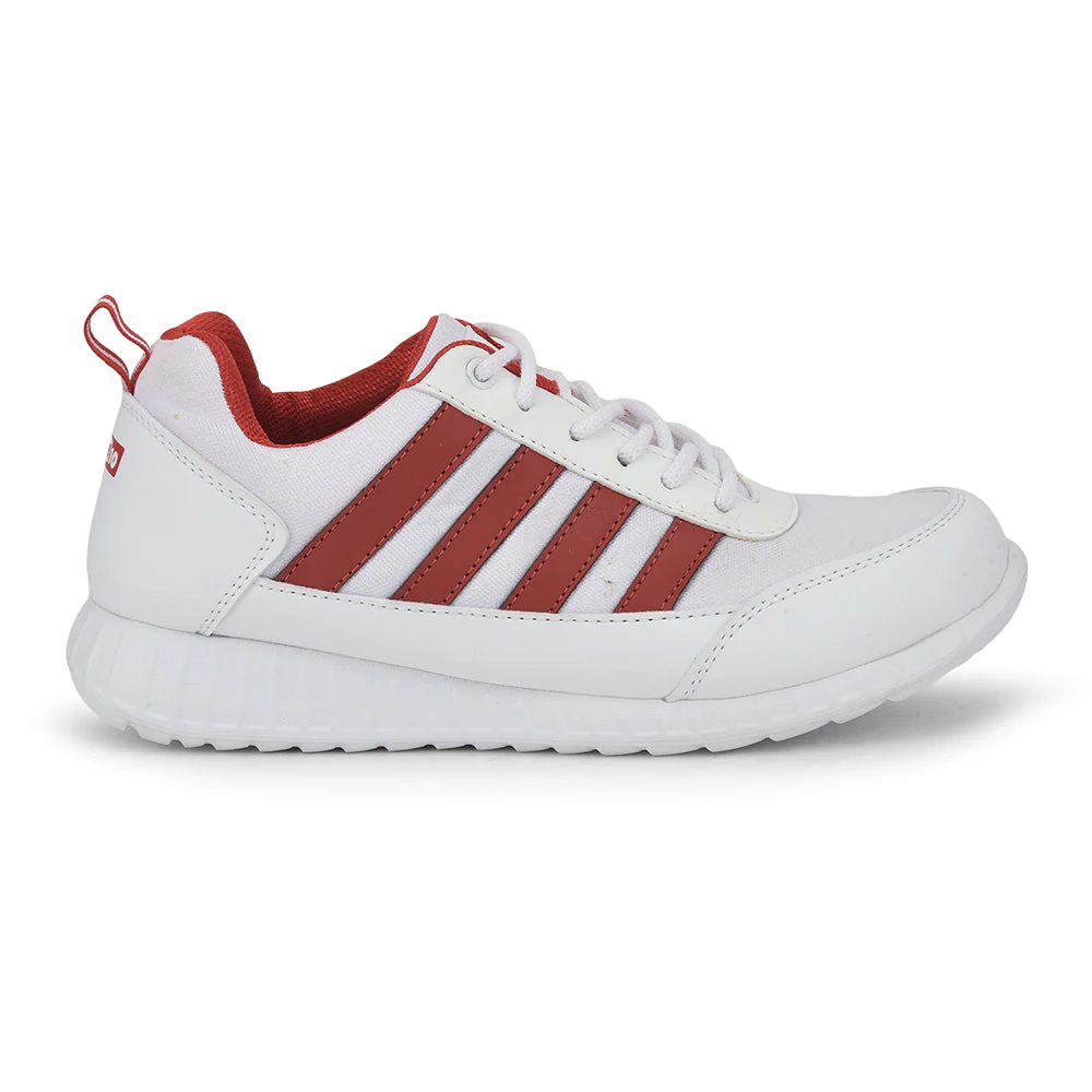 Force10 Red Lacing Uniform School Shoes For Kids 9906-90SL By Liberty - Image 2