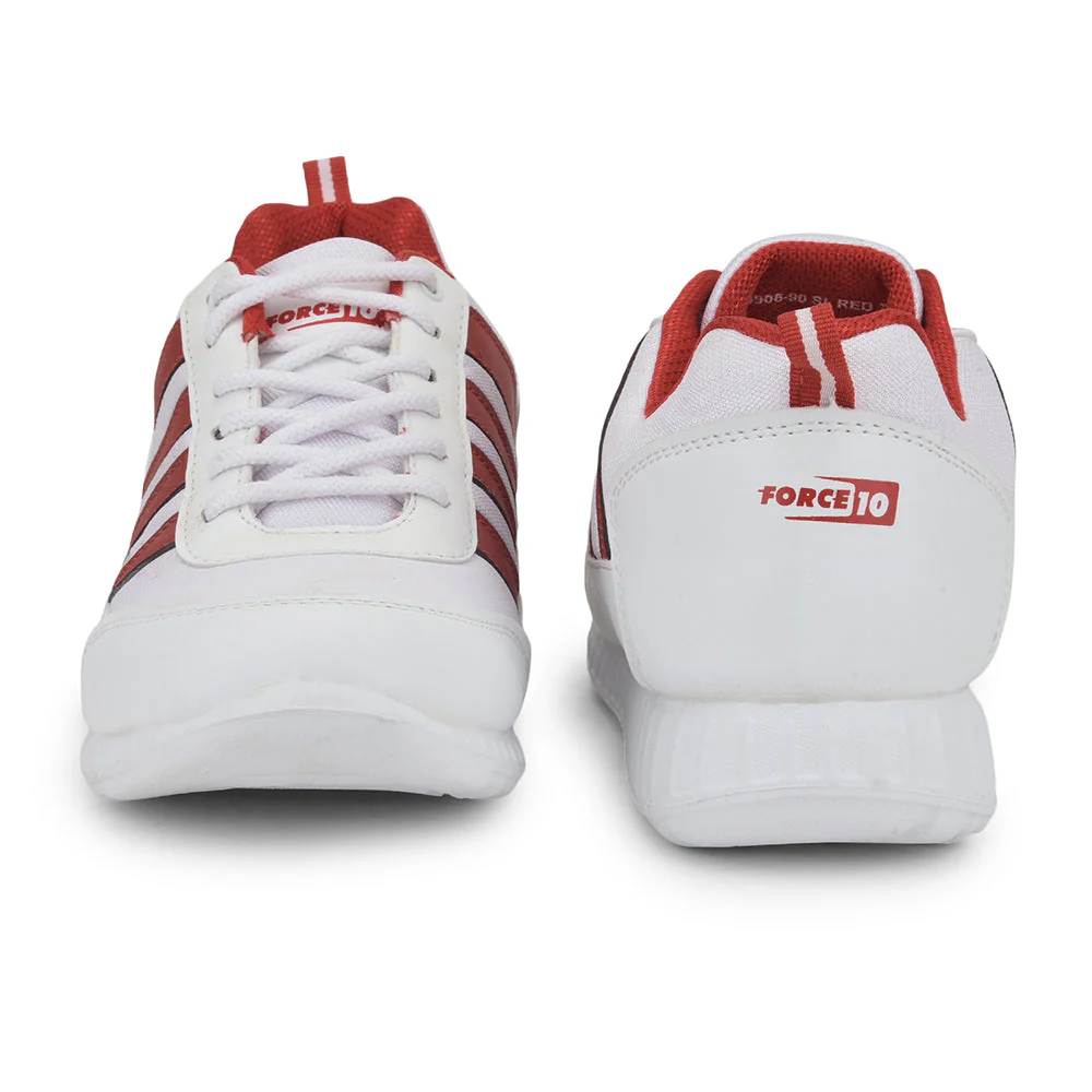 Force10 Red Lacing Uniform School Shoes For Kids 9906-90SL By Liberty - Image 4