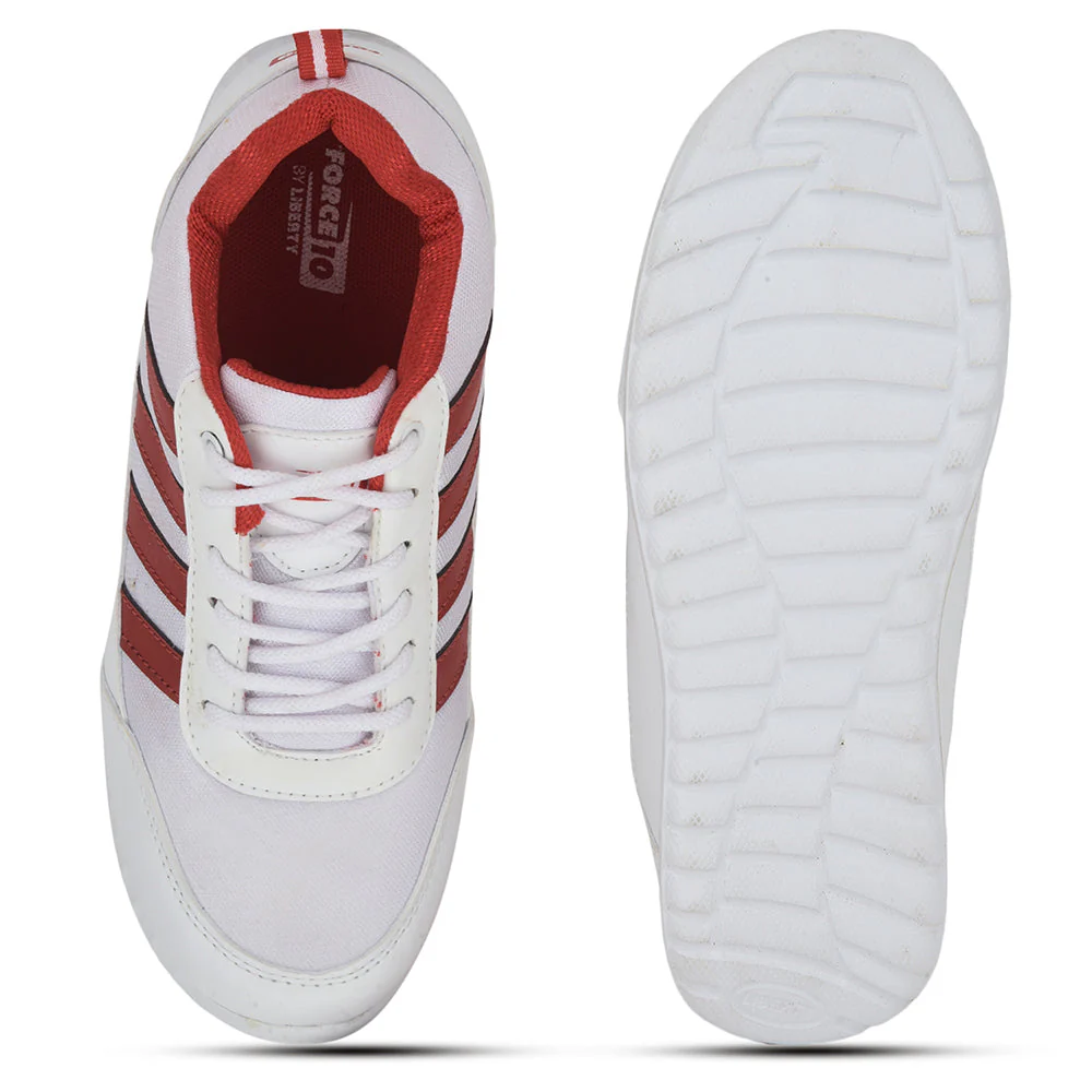 Force10 Red Lacing Uniform School Shoes For Kids 9906-90SL By Liberty - Image 5