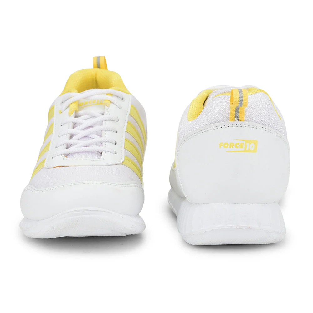 Force10 Yellow Lacing Uniform School Shoes For Kids 9906-90SL By Liberty - Image 6