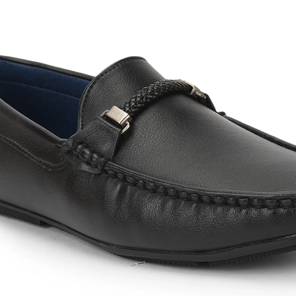 Fortune (Black) Bit Loafer Shoes For Men AVNE-66 By Liberty - Image 4
