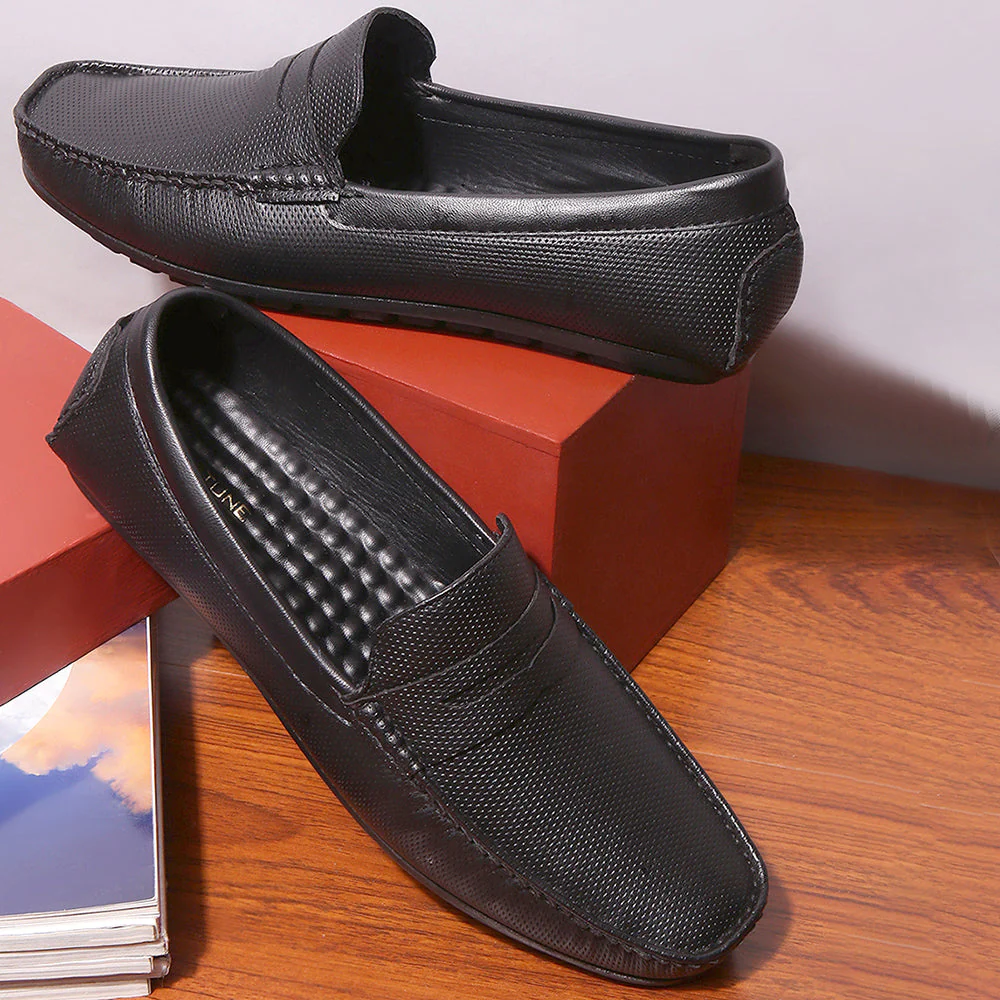 Fortune (BLACK) Casual Loafer Shoes For Men AVN-05 By Liberty - Image 4