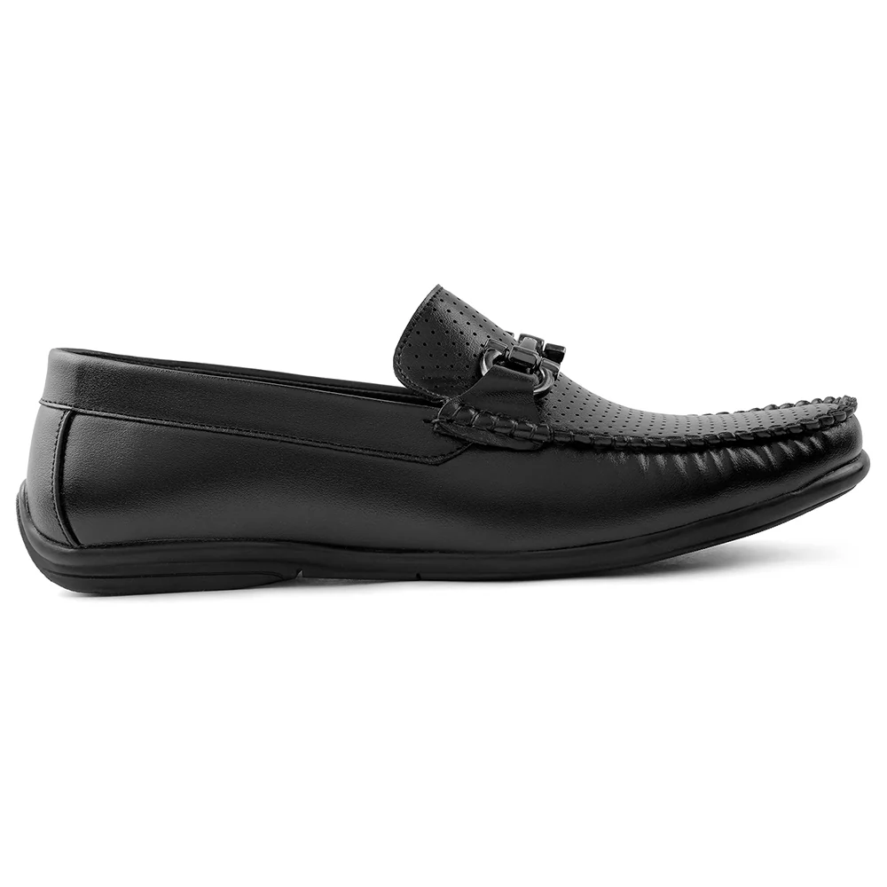 Fortune Black Casual Loafers For Men HML-10E By Liberty - Image 2