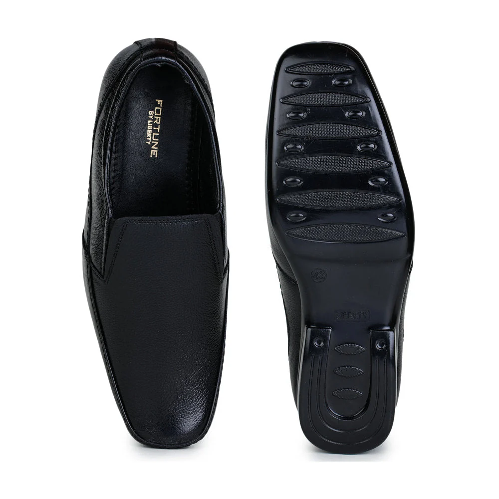 Fortune (Black) Classic Loafer Shoes For Men HOL-11 By Liberty - Image 5