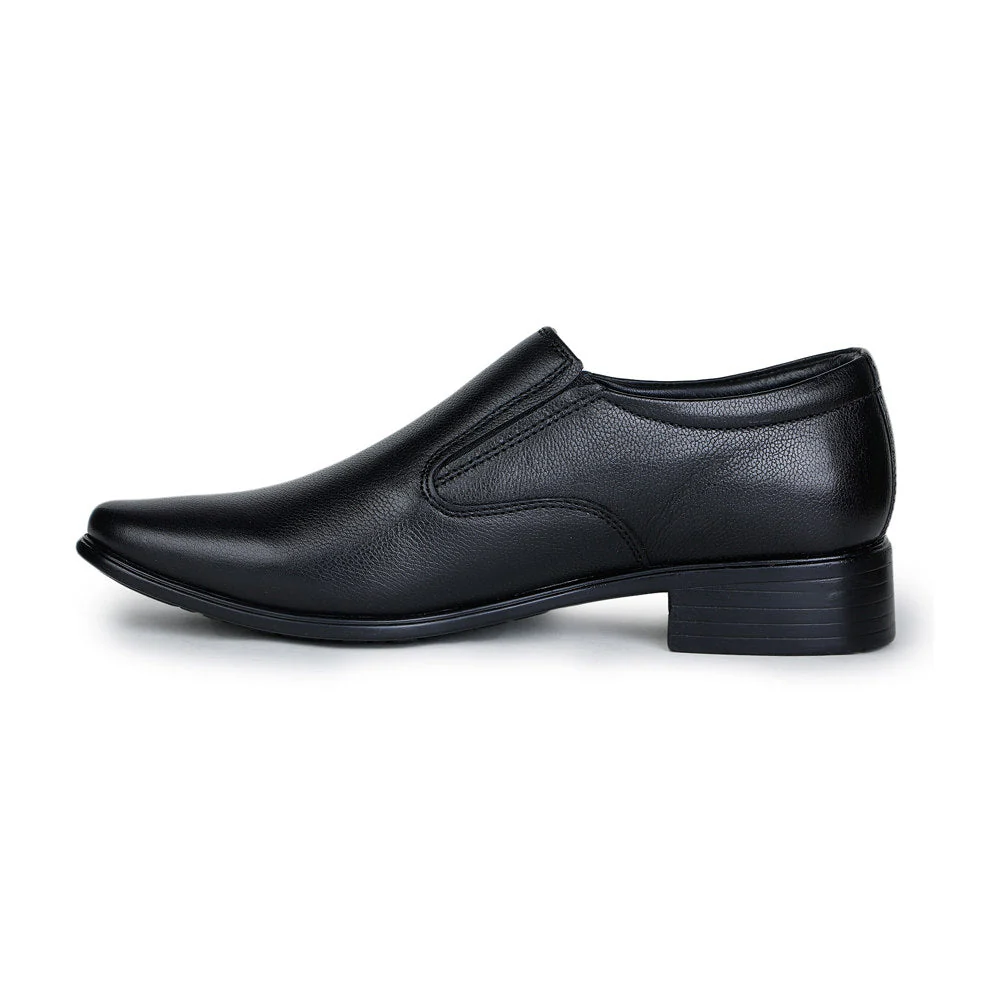 Fortune Formal Black Non Lacing Shoes For Men JPL-52 By Liberty - Image 3
