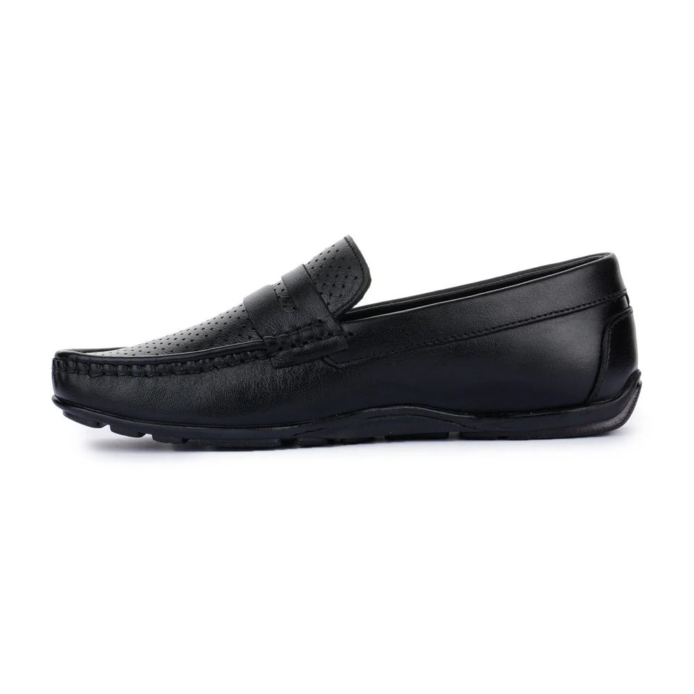 Fortune (Black) Classic Loafer Shoes For Men RLE-102 By Liberty - Image 2