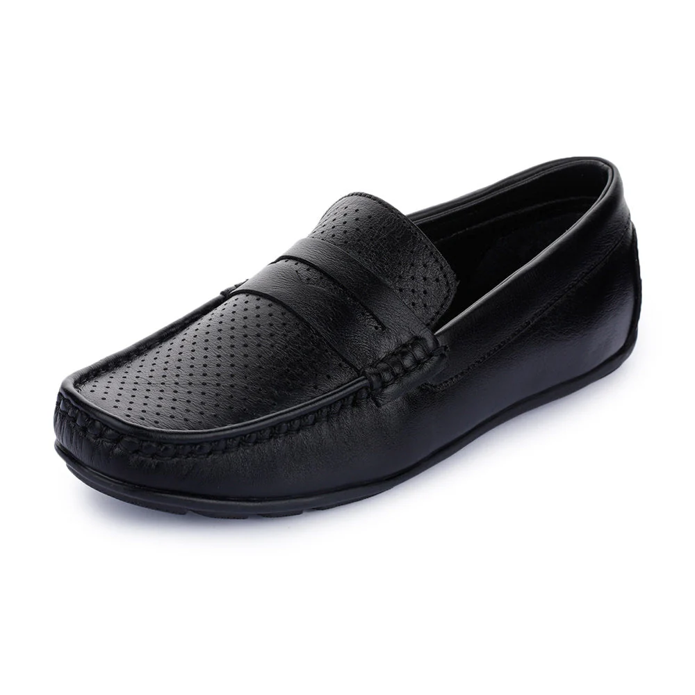 Fortune (Black) Classic Loafer Shoes For Men RLE-102 By Liberty - Image 5