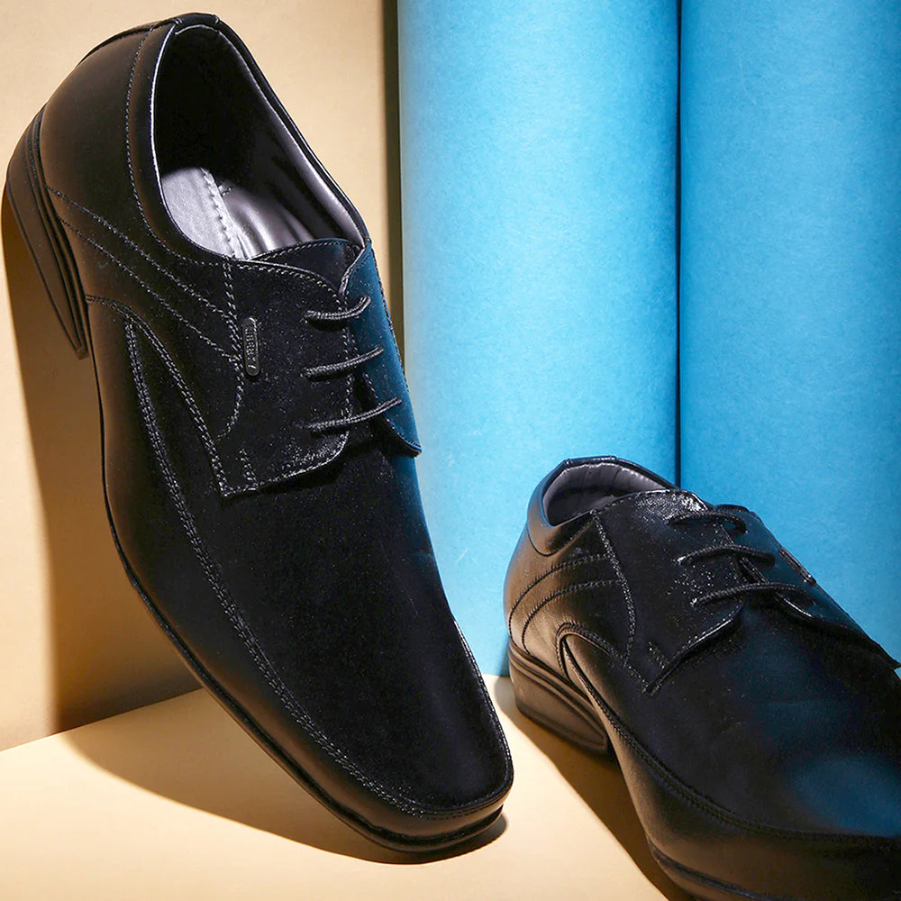 Fortune (Black) Classic Oxford Shoes For Men SRGE-193 By Liberty - Image 2
