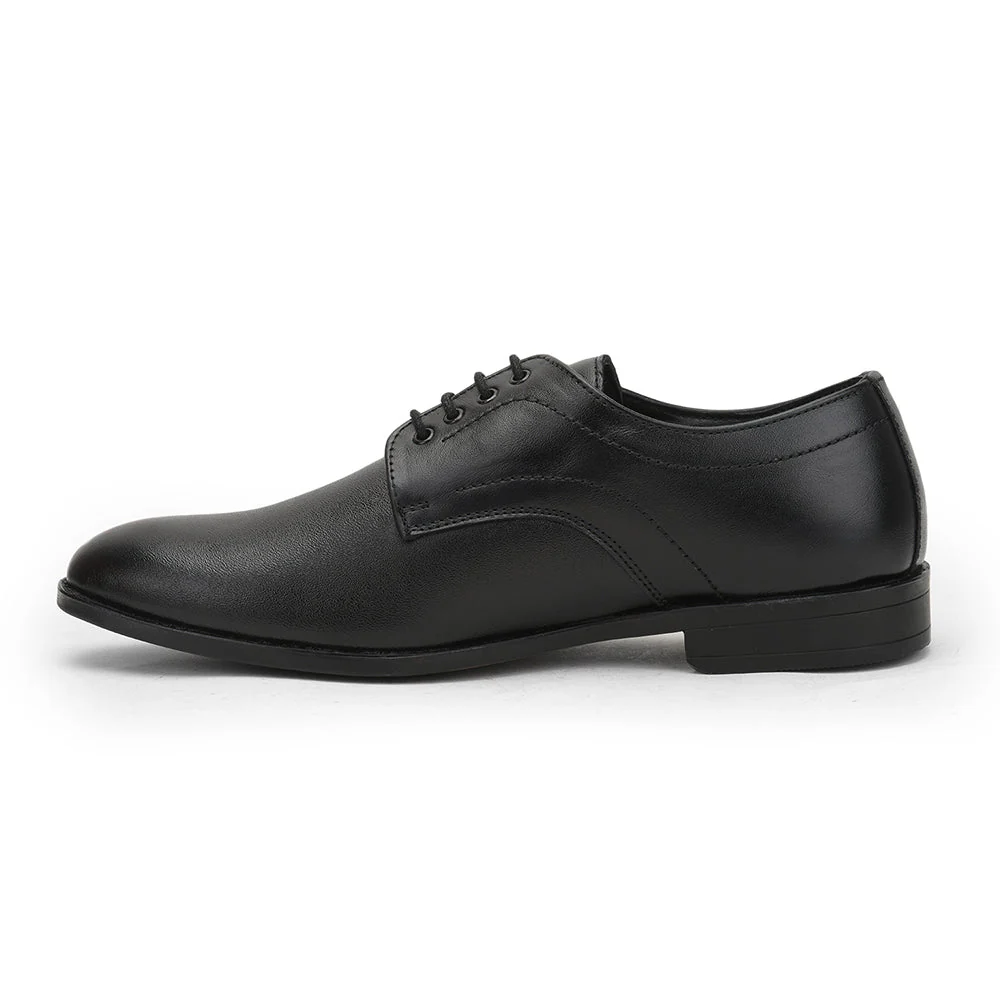 Fortune (Black) Formal Lace Up Derby Shoes For Men HOL-109 By Liberty - Image 3