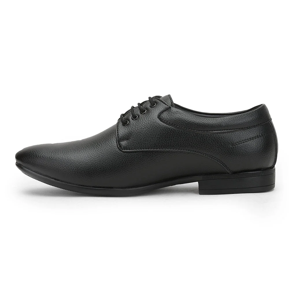 Fortune (Black) Formal Lace Up Derby Shoes For Men HOL-110 By Liberty - Image 3
