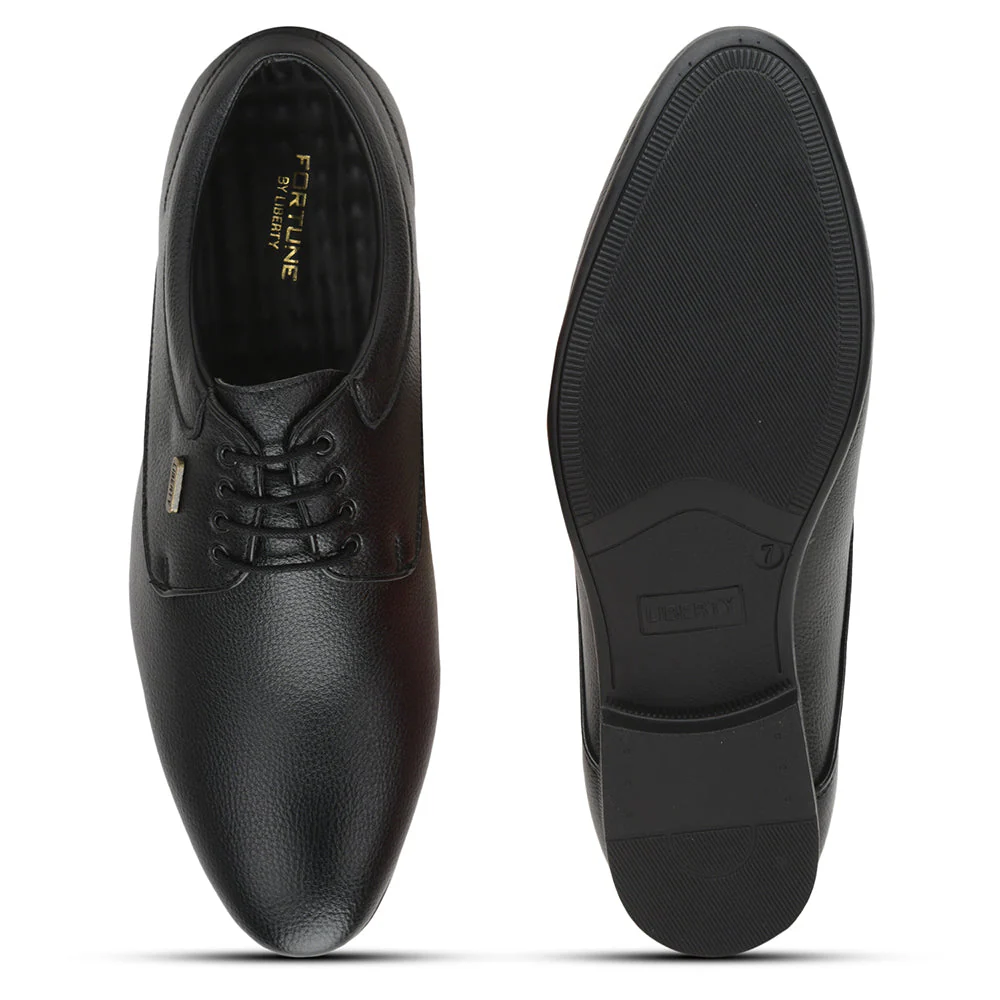Fortune (Black) Formal Lace Up Derby Shoes For Men HOL-110 By Liberty - Image 5