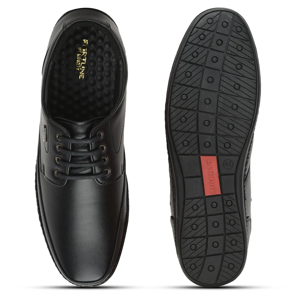 Fortune (Black) Formal Lace Up Shoes For Men ER-61 By Liberty - Image 5