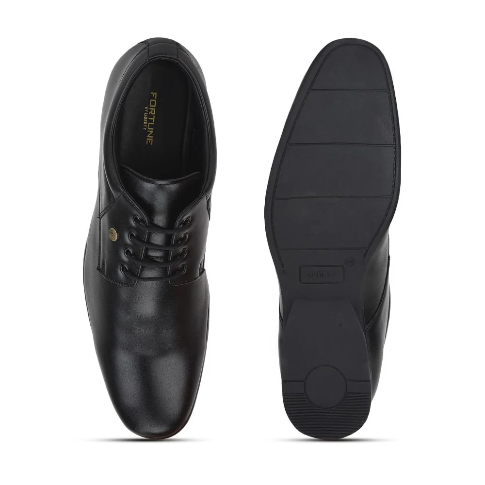 Fortune (Black) Formal Lace Up Shoes For Men Robert-2 By Liberty - Image 3