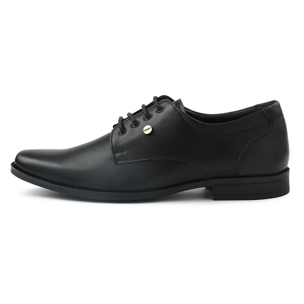 Fortune Black Formal Lacing Derby Shoes For Men BENSTOCK1E By Liberty - Image 3