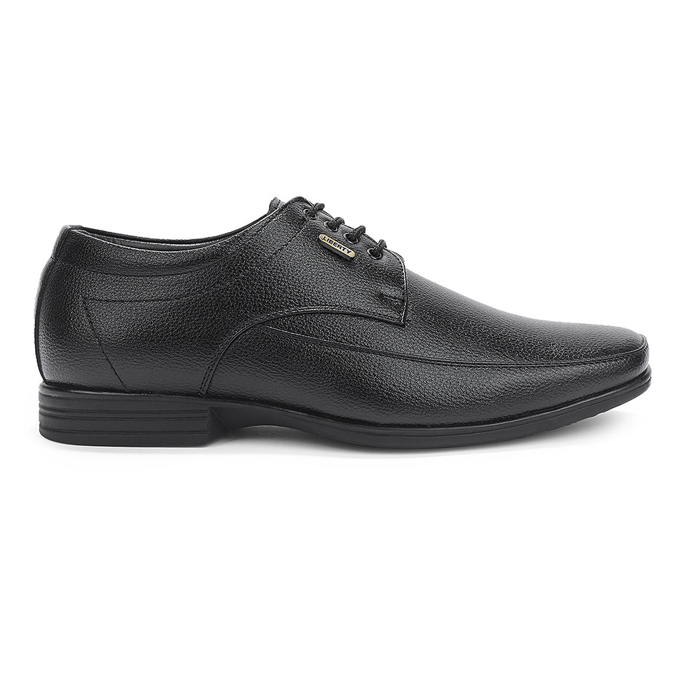 Fortune Black Formal Lacing Derby Shoes For Men HML-88E By Liberty - Image 4