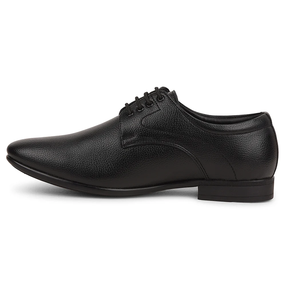 Fortune Black Formal Lacing Derby Shoes For Men UVL-131 By Liberty - Image 3