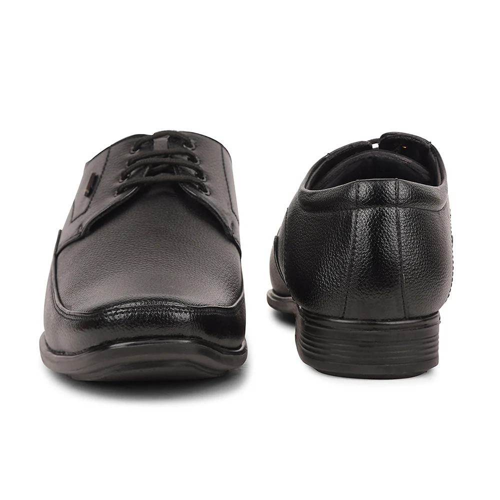 Fortune Black Formal Lacing Derby Shoes For Men UVL-134 By Liberty - Image 6