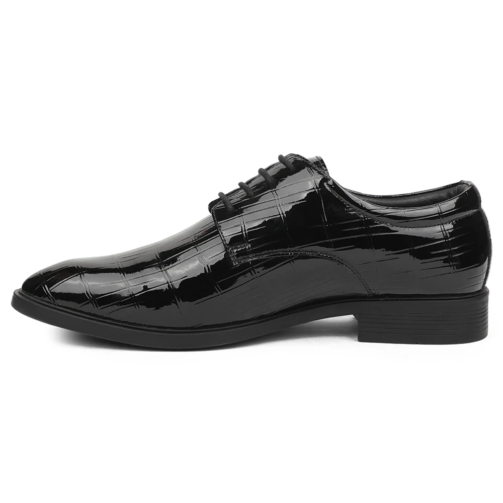 Fortune Black Formal Lacing Oxford Shoes For Men JJL-2 By Liberty - Image 3