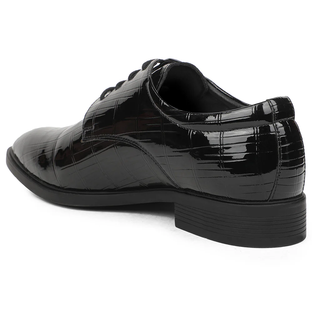 Fortune Black Formal Lacing Oxford Shoes For Men JJL-2 By Liberty - Image 4