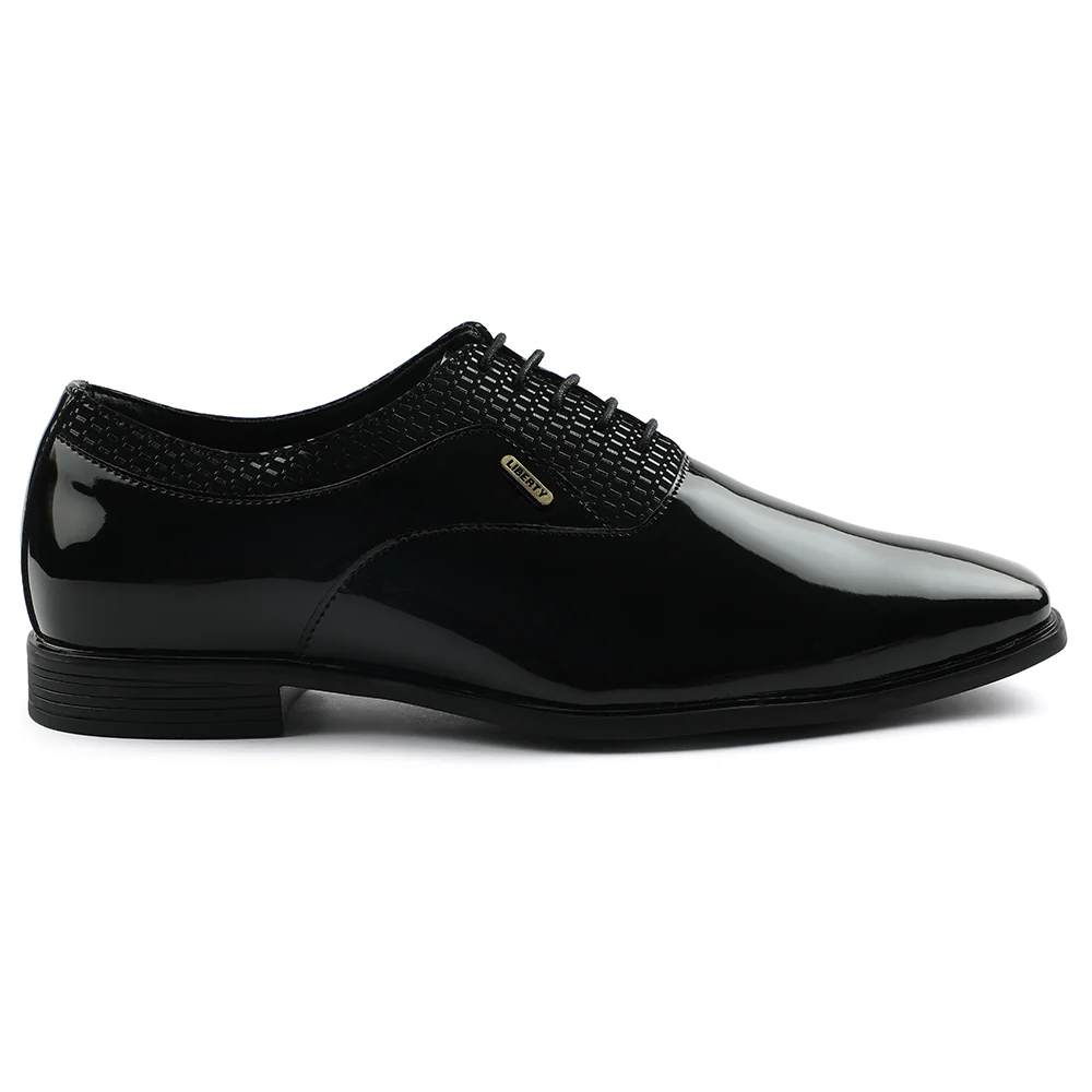 Fortune Black Formal Lacing Oxford Shoes For Mens A998-07 By Liberty - Image 2