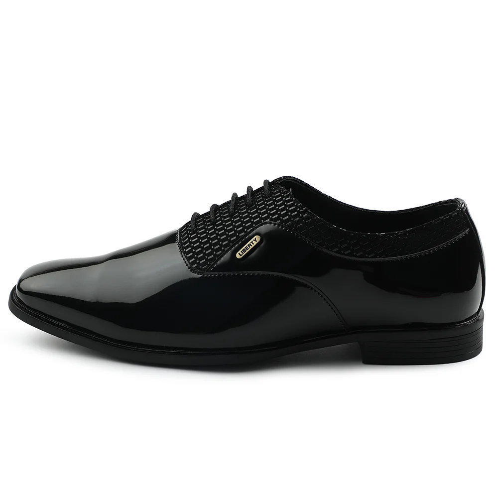 Fortune Black Formal Lacing Oxford Shoes For Mens A998-07 By Liberty - Image 3