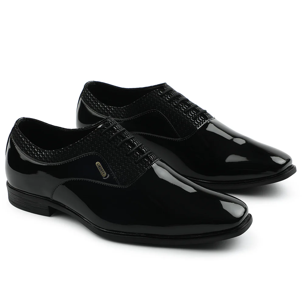 Fortune Black Formal Lacing Oxford Shoes For Mens A998-07 By Liberty - Image 5