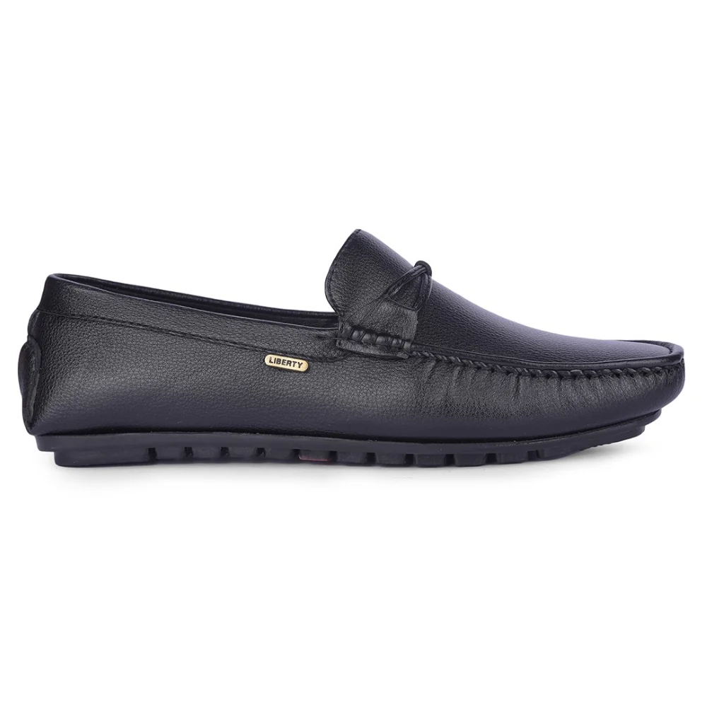 Fortune Black Formal Loafers For Men AVL-5 By Liberty - Image 2