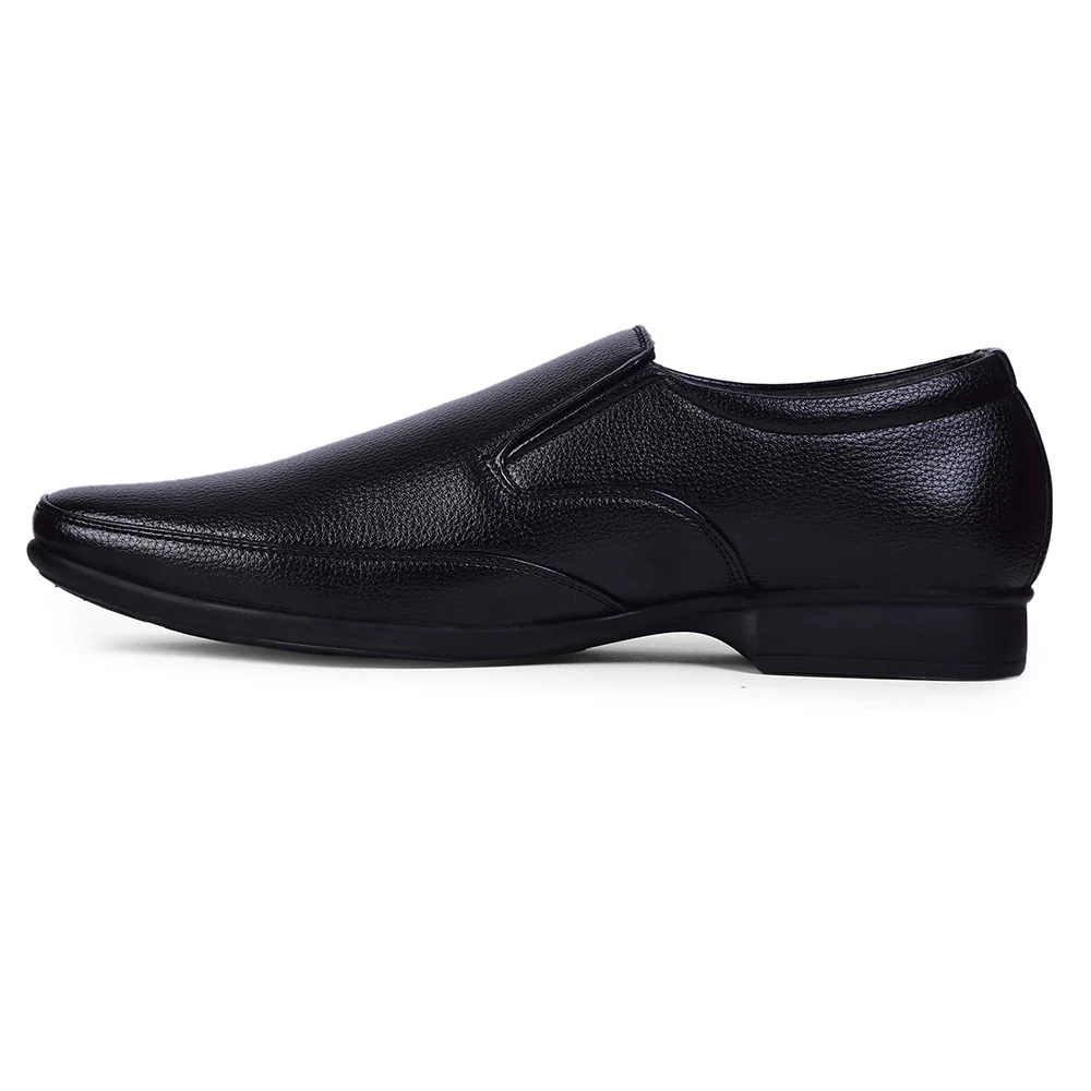 Fortune Black Formal Non Lacing Shoes For Men HOL-132E By Liberty - Image 3