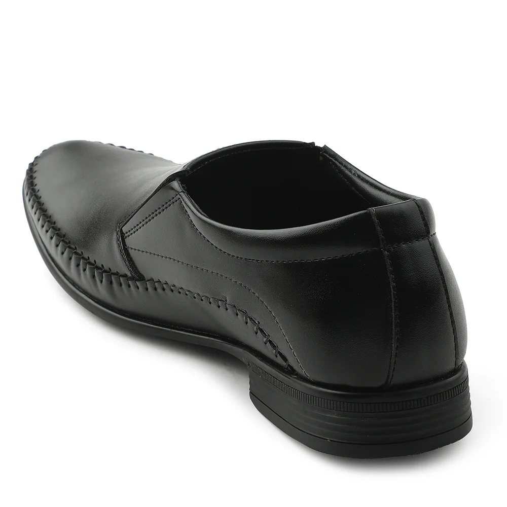 Fortune Black Formal Non Lacing Moccasin Shoes For Men HML-18E By Liberty - Image 5