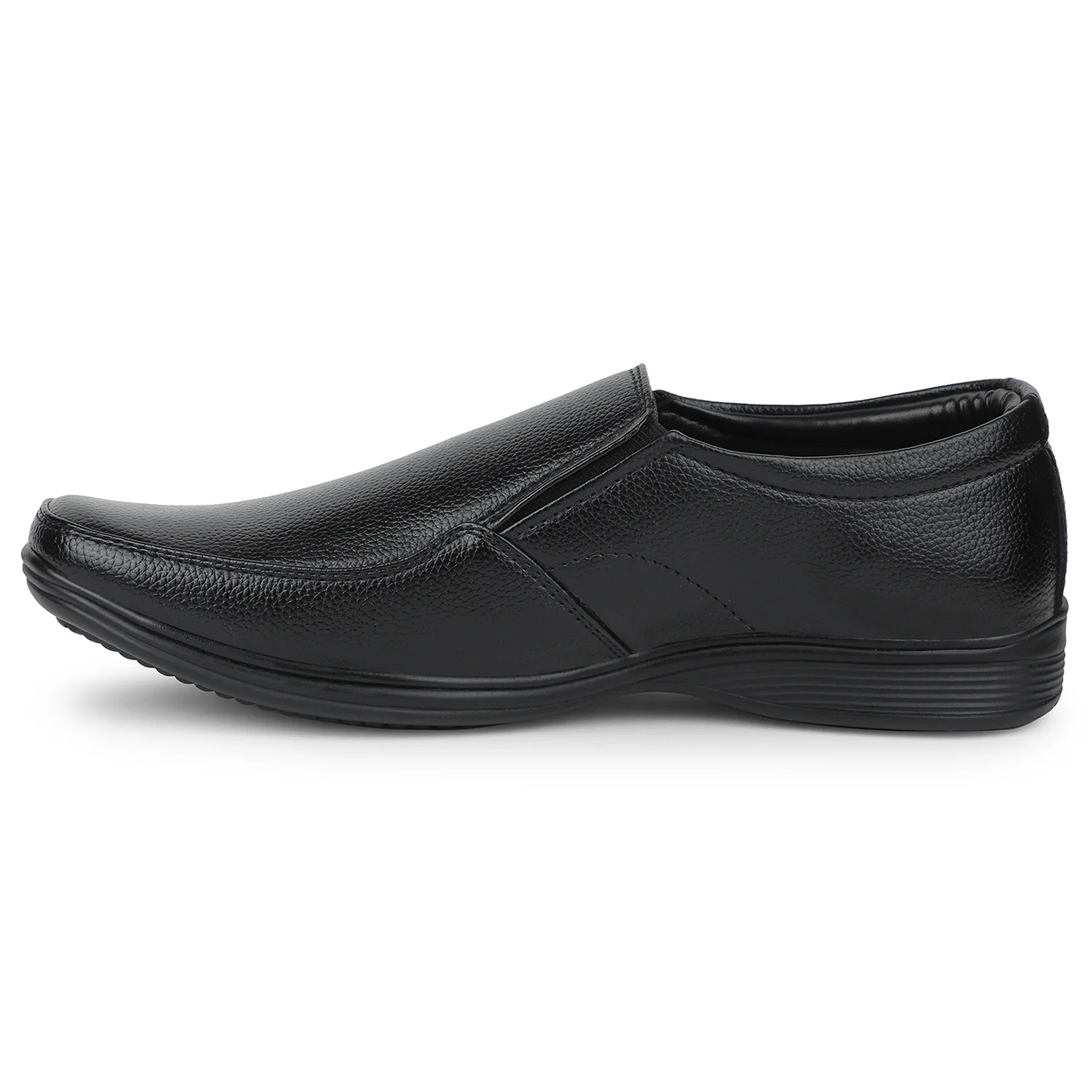 Fortune Black Formal Non Lacing Moccasin Shoes For Men R573-06 By Liberty - Image 4