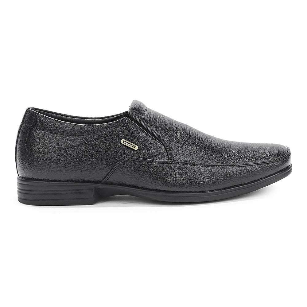 Fortune Black Formal Non Lacing Moccasins For Men HML-89E By Liberty - Image 4