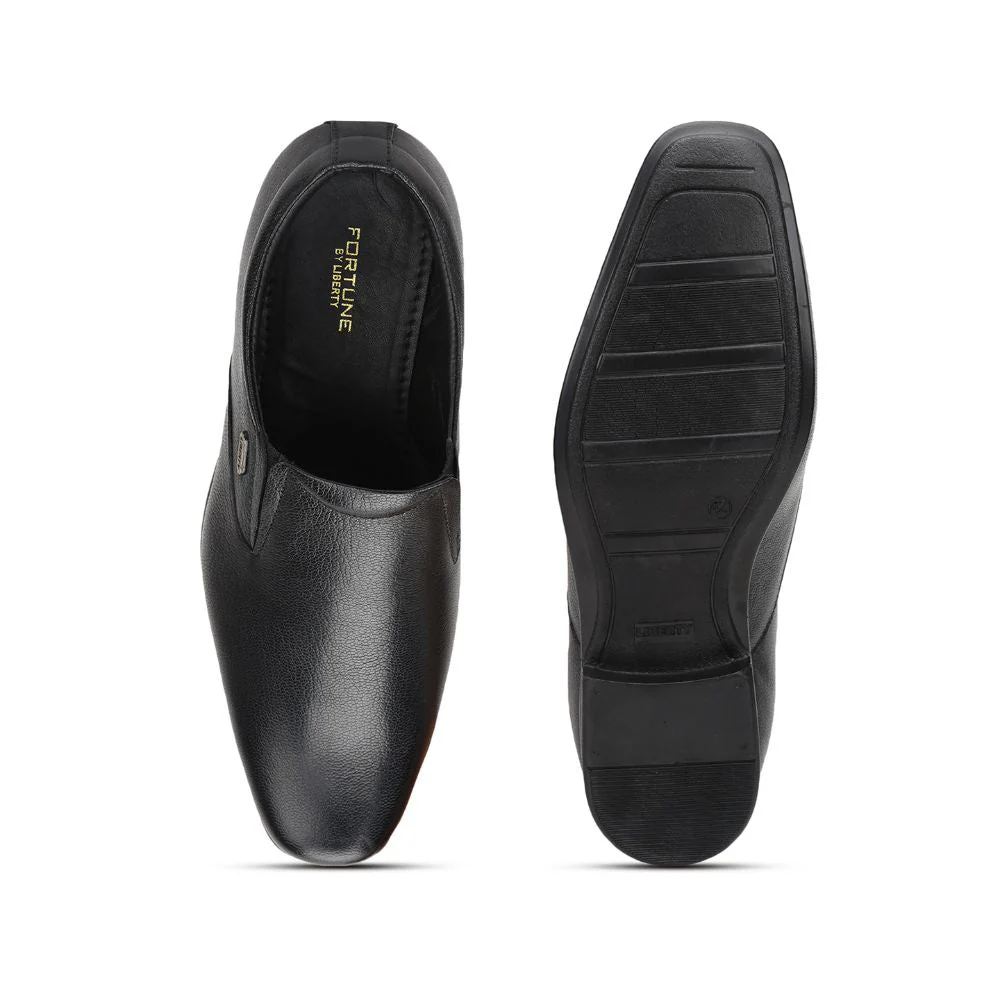 Fortune (Black) Formal Slip on Shoes For Men Uvl-306 By Liberty - Image 3