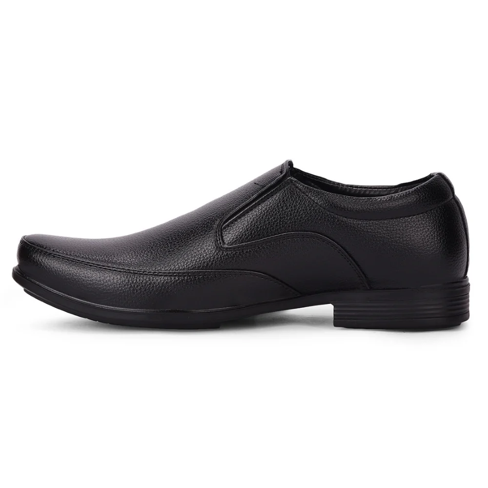 Fortune Black Formal Slip on Shoes For Men UVL-34 By Liberty - Image 3