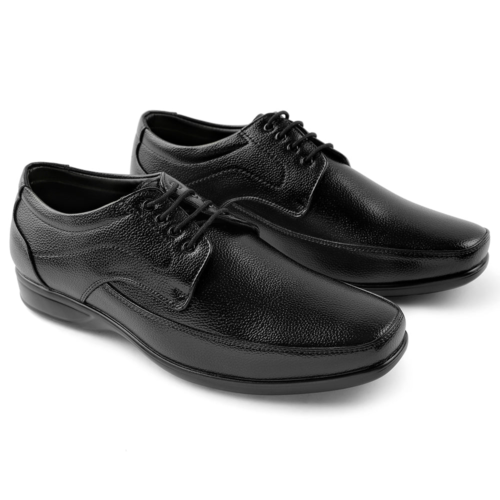 Fortune Black Lacing Formal Derby Shoes For Men HML-5E By Liberty - Image 5