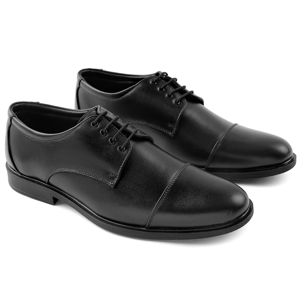 Fortune Black Lacing Formal Oxford Shoes For Men HML-13E By Liberty - Image 5