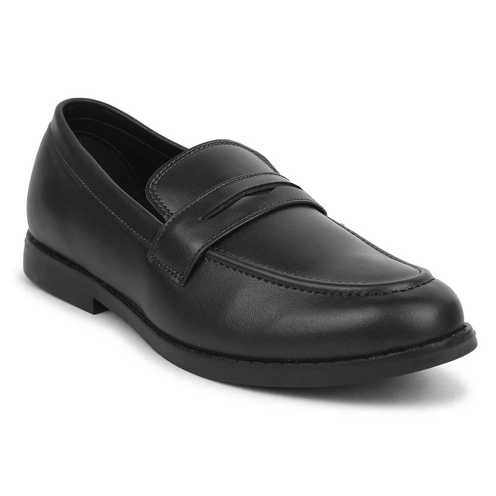 Fortune Black Non Lacing Formal Shoes For Men MAJESTIC-2 By Liberty