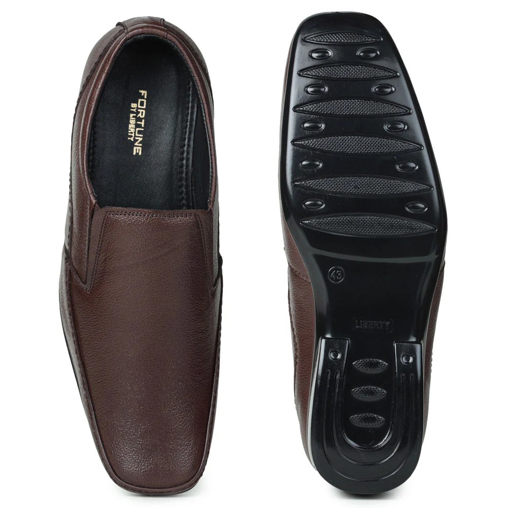 Fortune (Brown) Classic Loafer Shoes For Men HOL-11 By Liberty - Image 4