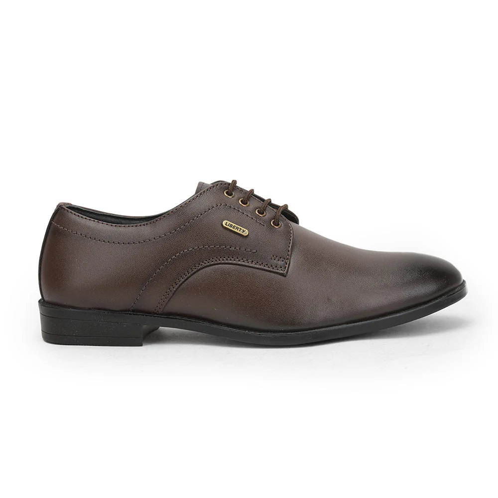 Fortune (Brown) Formal Lace Up Derby Shoes For Men HOL-109 By Liberty - Image 2
