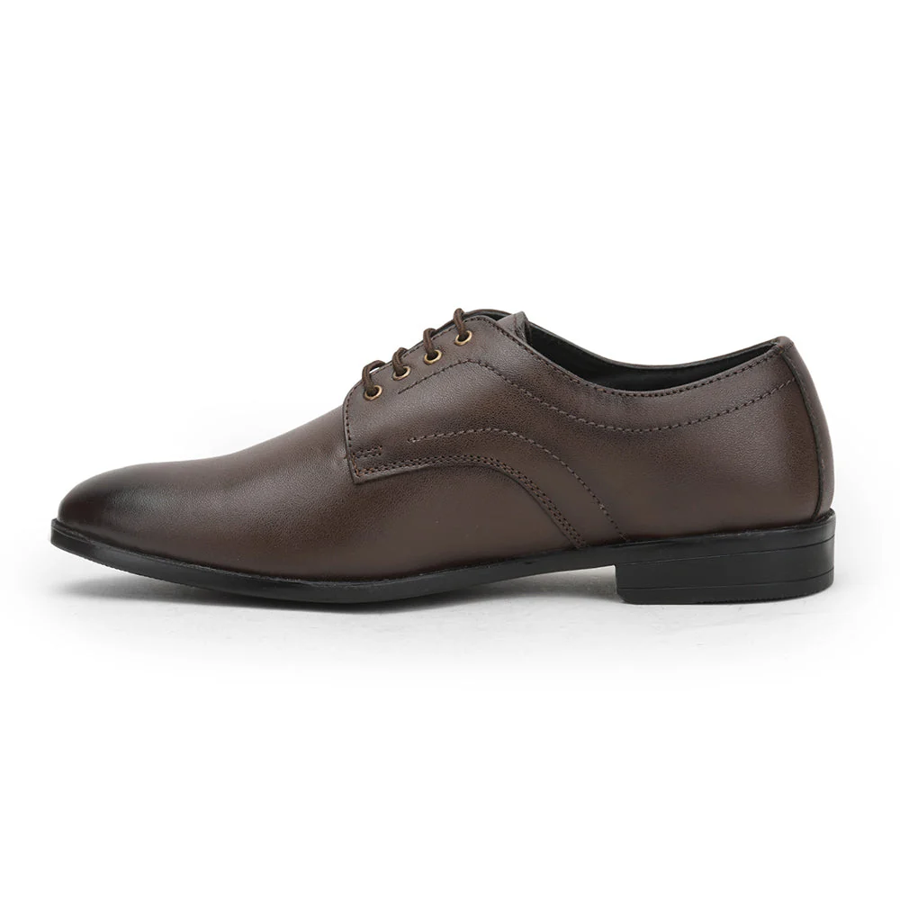 Fortune (Brown) Formal Lace Up Derby Shoes For Men HOL-109 By Liberty - Image 3