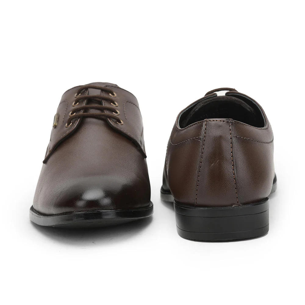 Fortune (Brown) Formal Lace Up Derby Shoes For Men HOL-109 By Liberty - Image 4