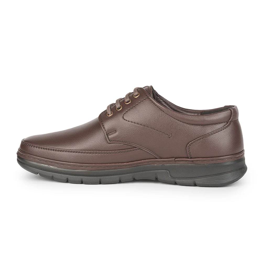 Fortune Brown Formal Lace Up Shoes For Men ER-35 By Liberty - Image 3