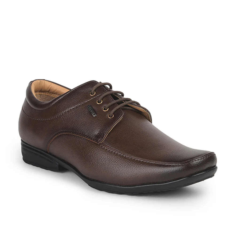 Fortune Brown Formal Lace Up Shoes For Men UVL-33 By Liberty