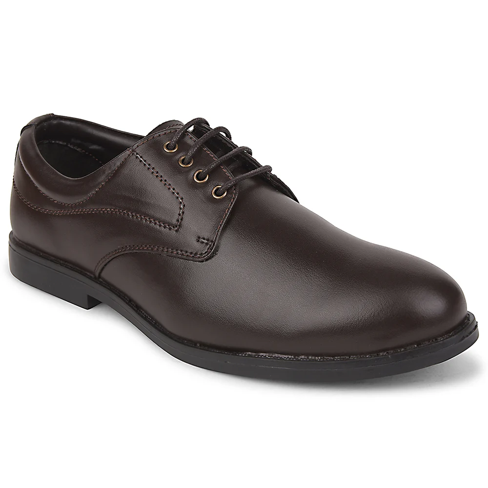 Fortune Brown Formal Lacing Derby Shoes For Men MAJESTIC-1 By Liberty