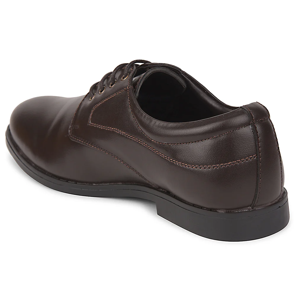 Fortune Brown Formal Lacing Derby Shoes For Men MAJESTIC-1 By Liberty - Image 4